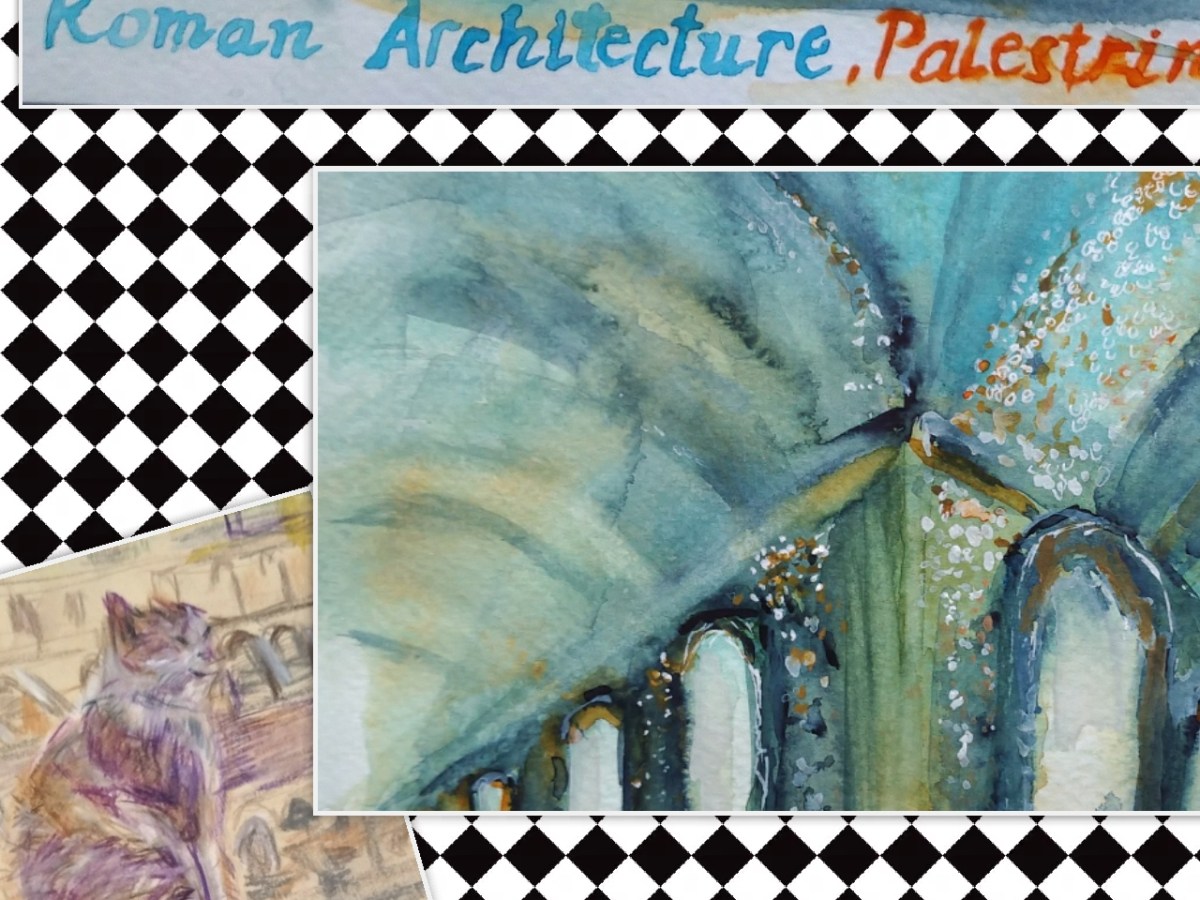 3-1.Art and Travel.&nbsp;&nbsp; Roman concrete and the revolution in Roman Architecture. Watercolor journey with the course Roman Architecture by the Yale&nbsp;University.
