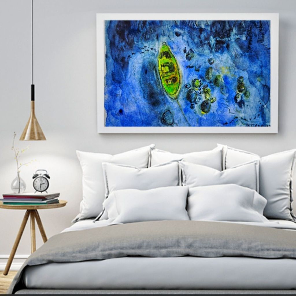 The bright green boat is your symbol of adventure! What dreams will you chase today?