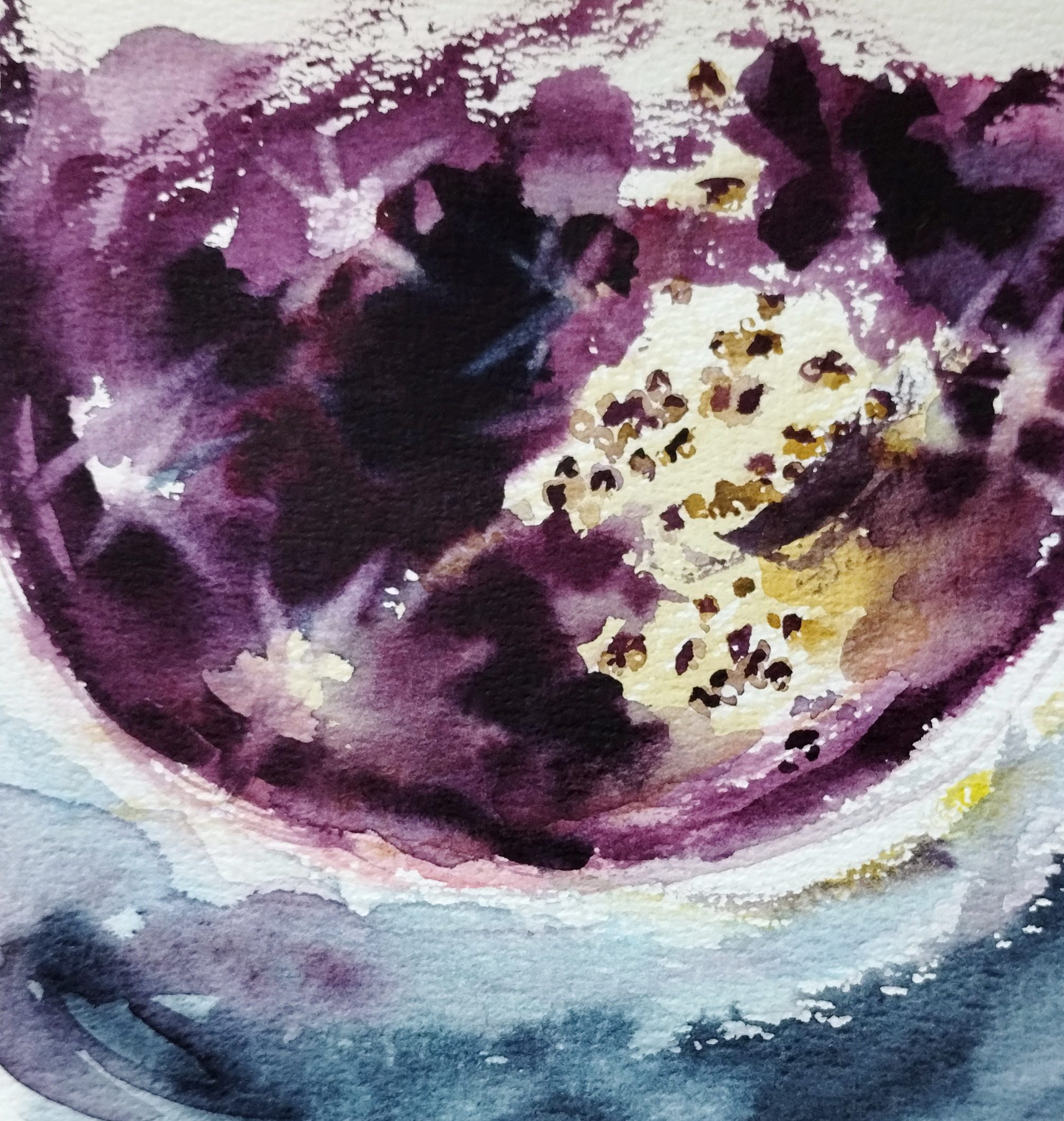 Watercolor painting of deep coffee